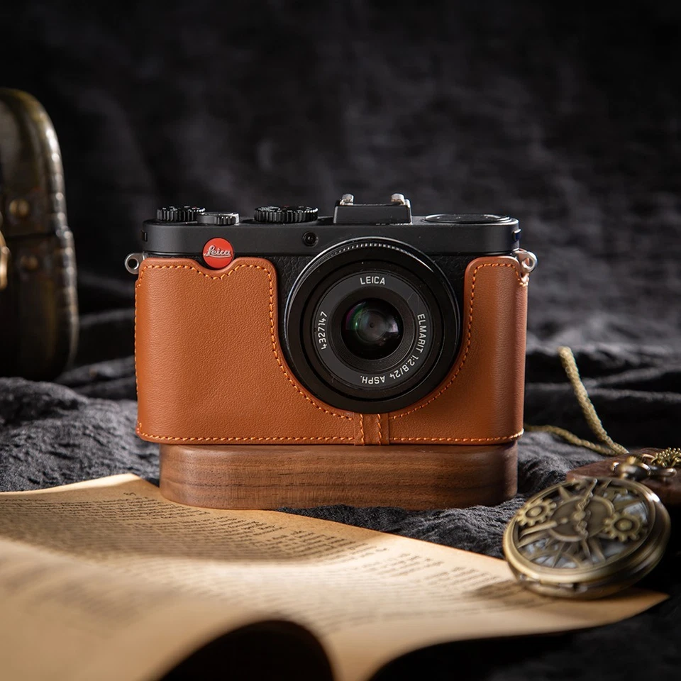 Media funda de cuero real genuina hecha a mano para Leica X-E tipo 102 X2 X1 Foto 1 de 1