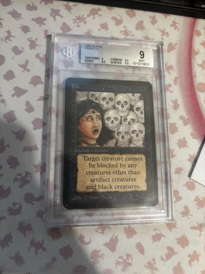 1993 MTG Magic The Gathering LEA Alpha Vintage Fear Beckett 9 Mint - Image 1 of 2