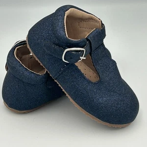 Sparkle Blue Silver Christmas Holiday Dress Party A Bear Co Shoes Toddler Size 6 - Picture 1 of 8