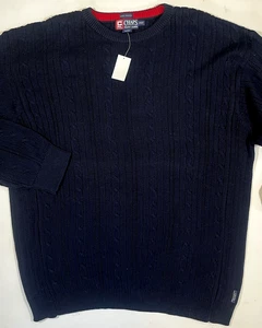 Herren Neu mit Etikett Chaps Ralph Lauren handgerahmt marineblau Rundhalsausschnitt Strickpullover 2XLT - Bild 1 von 4