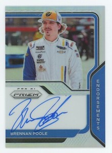 2021 Panini Prizm Nascar Racing Brennan Poole Endorsements Auto Autograph Signed