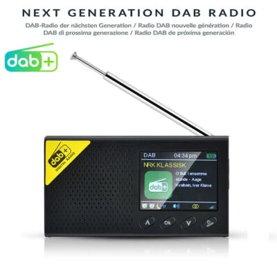 2.4" Portable DAB DAB+ Digital Radio FM Rechargeable Bluetooth Music Player LCD - Bild 1 von 4