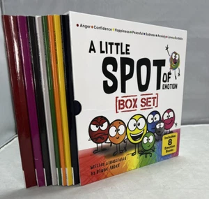 A Little SPOT Emotion 8 Book Box Set Feelings art creativity Anxiety Anger Plush - Picture 1 of 10