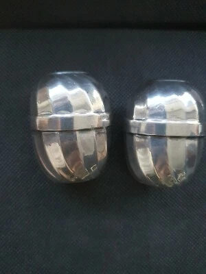 Service Sel Poivre En Métal Argenté made in Italie Ref F315 - Photo 1/4