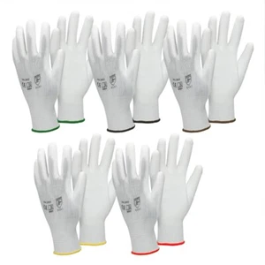 Guantes de trabajo guantes mecánicos guantes de montaje 12 pares de guantes blancos - Imagen 1 de 6