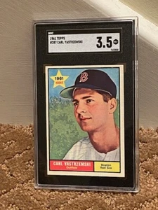 1961 Topps Carl Yastrzemski SGC 3.5 #287 Rookie All Star Card GREAT COLOR - Picture 1 of 2