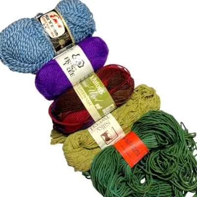 5 Skein DK Sport Rainbow Mixed Lot US 5 6 100% Alpaca Merino & Blends Patons - Image 1 of 4