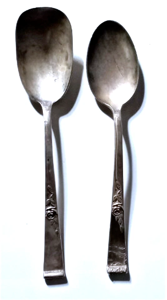 Lote de cucharas clásicas de plata esterlina REED & BARTON Rose Place y azúcar de colección Foto 1 de 4