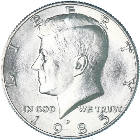 1985 D Kennedy Half Dollar CN-Clad Gem BU US Coin See Pics Z841 Cover
