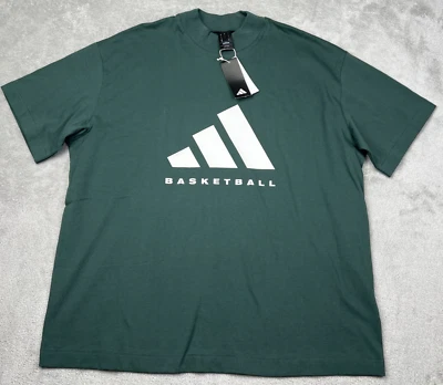 Adidas Camiseta de Baloncesto Para Hombre Tirador Grande Calentamiento Verde NUEVO Foto 1 de 4