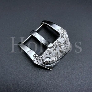 Banda de reloj con hebilla grabada de 24 mm se adapta a Panerai Koi pez carpa hecha a medida - Imagen 1 de 4