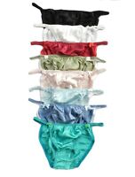 6 Pairs 100% Pure Silk Men's Underwear Bikini Briefs Size L XL XXL 3XL 4XL