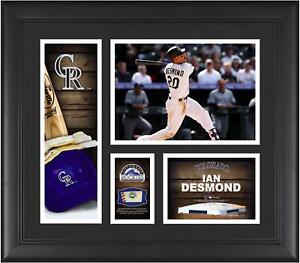 Ian Desmond Colorado Rockies Frmd 15" x 17" Player Collage & Piece of GU Ball