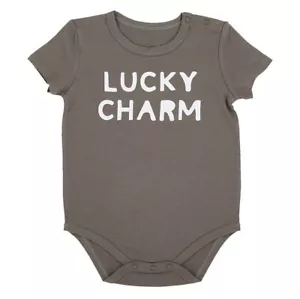 Stephan Bebé Snapshirt-Style Funda Pañal, 'Lucky Charm' Carbón 6-12 Meses - Imagen 1 de 1