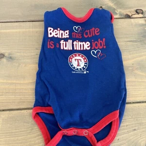 Texas Rangers MLB Baby Infant Toddler Creeper Bodysuit Romper 3-6M Free Shipping - Picture 1 of 4