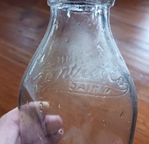 Monticello Milchglas Milchflasche 1 Quart Charlottesville UVA Kuh Jefferson VA - Bild 1 von 10