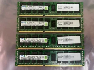 Lot of 4 Samsung M393B1K70DH0 32GB (4x8GB) 2RX4 PC3L-10600R Server RAM Memory - Picture 1 of 3