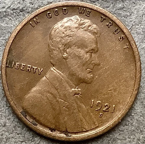 1921 S * Lincoln Wheat Cent - High Grade - A518 Cover