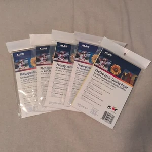Menge 5 Packungen 20 Blatt EA ALPS MD Foto Qualität Papier 4x6 mit Drucker Reinigung - Bild 1 von 3