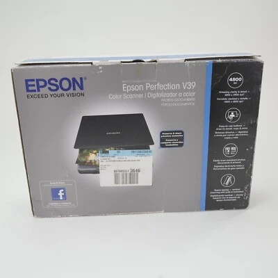Epson Perfection V39 Color Photo & Document Scanner 4800 dpi NEW Open Box! - Image 1 of 4