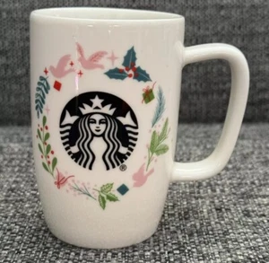 STARBUCKS 8oz TALL HOLIDAY HOLLY DOVE CHRISTMAS Holiday Coffee Mug Collectors - Picture 1 of 12