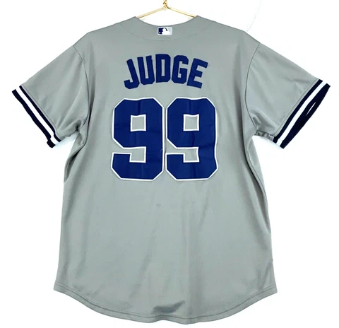 Aaron Judge New York Yankees Majestic Jersey Medium Gray Mlb Baseball Cover