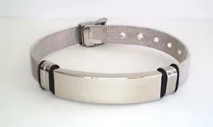 Engrave and Personalize this Stainless Steel ID Bracelet - Picture 1 of 5