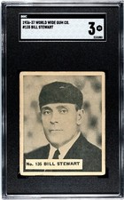 1936-1937 V356 World Wide Gum #135 Bill Stewart MGR SGC 3 *CENTERED* Blackhawks