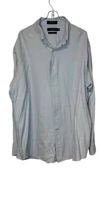 Daniel Cremieux Mens Shirt Tailored Fit Silk Blend Button Up Long Sleeve Blue XL - Image 1 of 4