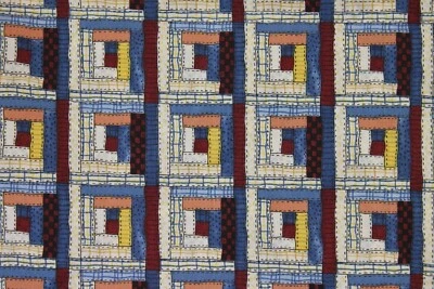 Vtg Moda Fabric Country Store by Deb Strain Quilt Squares Checks Cotton 38x44 - Image 1 of 4