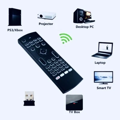 Télécommande Avec Clavier Rétroéclairé pour  Android TV Box Smart Tv Mac Os Win - Photo 1/4