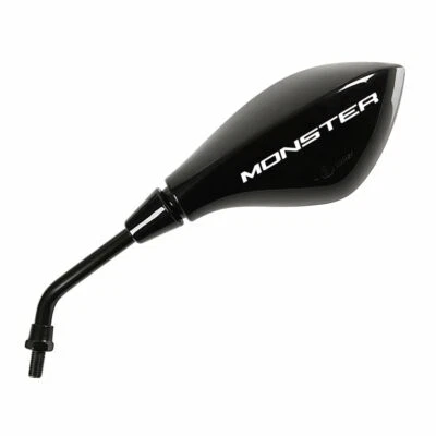 RETROVISORI SPECCHIETTI SPECCHIO M10 LOGO BIANCO PER DUCATI MONSTER MANUBRIO - Immagine 1 di 2