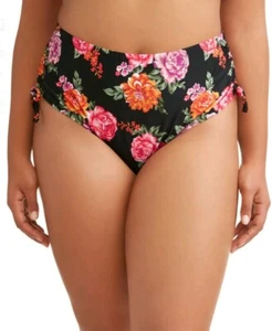 Terra & Sky Damen Plus Terra Floral Badeanzug Unterteil Rich Black 2X (20W-22W) Ne - Bild 1 von 12
