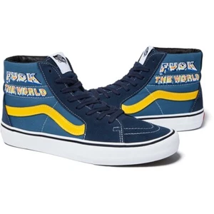 Vans Sk8-hi Pro X Supreme "FTW" True Navy F**k The World ships FAST! Size 10.5US - Picture 1 of 12