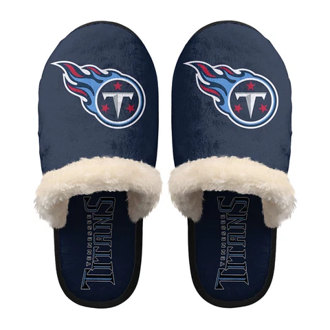 Tennessee Titans Unisex Fleece Slippers Warm Anti-slip House Indoor Shoes Gifts Cover