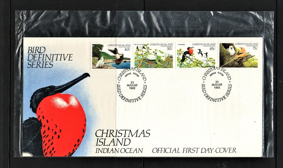 FIRST DAY ISSUE " BIRDS DEFINITIVES SERIES 1 " CHRISTMAS ISLANDS, 1982 - Image 1 of 1