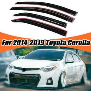 For 2014-2019 Toyota Corolla Window Visors Rain Guards Wind Deflectors JDM Mugen - Picture 1 of 14