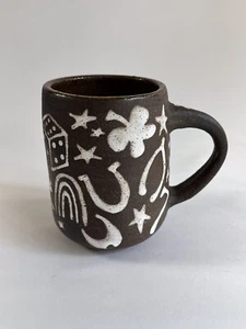 AeR  Lucky Symbol Stoneware Pottery Mug, Hand Thrown - Picture 1 of 6