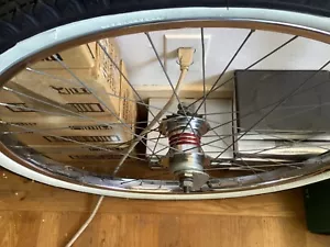 SCHWINN S-7 26x1-3/4 WHEEL W/BENDIX 2 SPEED RED BAND HUB **MINT CONDITION** - Picture 1 of 7