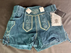 Esmara Damen Tracht Lederhose kurz Oktoberfestkleidung blau Gr38 - Bild 1 von 9