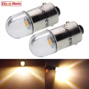 2Pcs BA9S T11 T4W LED Car Interior Dome Map Light Globe Bulbs Warm White 24V DC - Picture 1 of 7