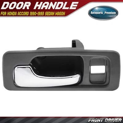 Manija de puerta interior delantera izquierda cromada + gris para Honda Accord 90-93 Sedán Wagon Foto 1 de 4