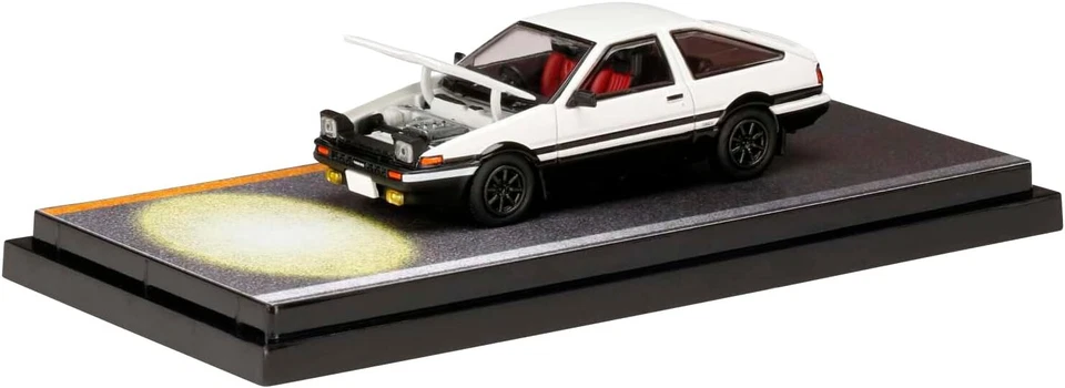 1/64 HOBBY JAPAN INITIAL D TOYOTA SPRINTER TRUENO AE86 WHITE & BLACK HJ641052DB