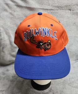 BULLWINKLE Mens Orange Embroidered Snapback Hat Size All VTG 1993 MCA New Other - Picture 1 of 7