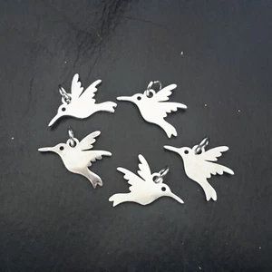 304 Stainless Steel Charms, Hummungbird, 5 pce, 13x15x1mm Free Postage OZ SELL - Bild 1 von 2