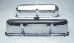 New Ford 427 Chrome Pent Roof Valve Covers Shelby Cobra - Bild 1 von 2