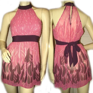 Y2K Forever 21 Sleeveless Top Mock Neck Made USA Floral Pink Fairycore Feminine - Picture 1 of 10