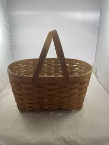Workshops of Gerald E. Henn Warren, Ohio Large Gathering Basket - Picture 1 of 10