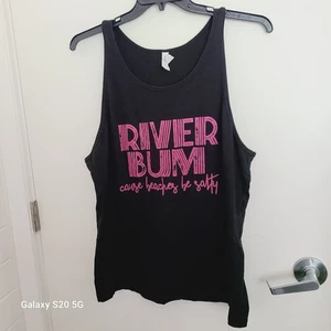 Bella Canvas River Bum Graphic Tank Top ärmellos schwarz Freizeit Gr. XL - Bild 1 von 7