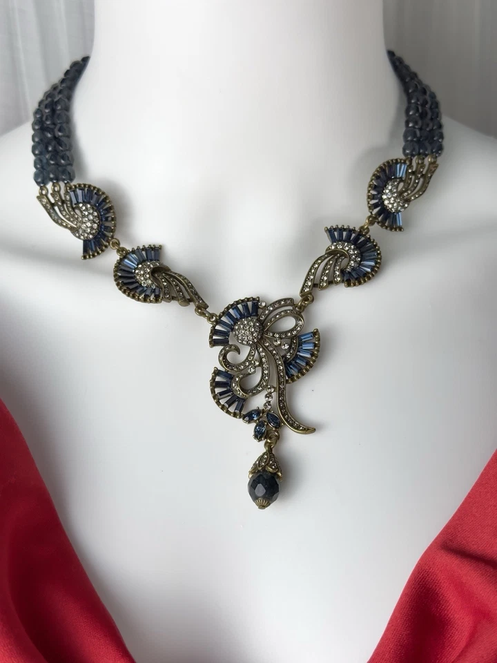 Heidi Daus Black Diamond Bells Necklace and Earrings Set - Image 1 of 4